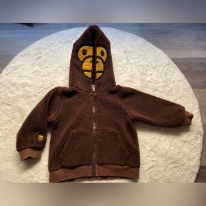 Bape kids Fleece Zip-Up Hoodie baby Milo jacket